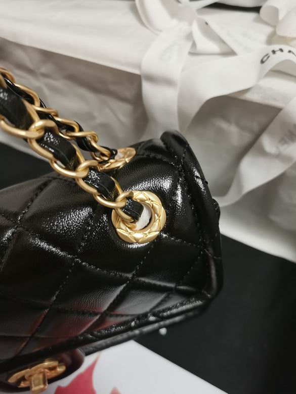 Chanel Handbags, AA+ Quality 100% Genuine Leather Classic Flap Medium Quilted Lambskin Black Gold, 18X 1 1X 5cm BL 4 Colour for chanel hand bag