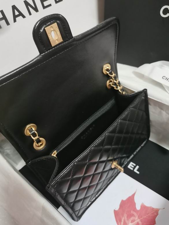 Chanel Handbags, AA+ Quality 100% Genuine Leather Classic Flap Medium Quilted Lambskin Black Gold, 18X 1 1X 5cm BL 4 Colour for chanel hand bag