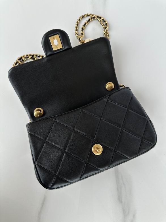 Chanel Handbags, AA+ Quality 100% Genuine Leather Classic Flap Medium Quilted Lambskin Black Gold, 18X 1 1X 5cm BL 4 Colour for chanel hand bag