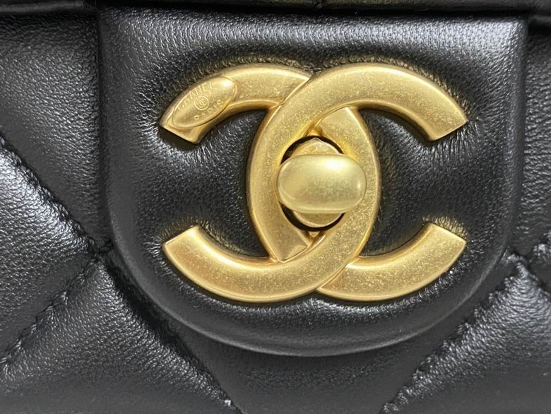 Chanel Handbags, AA+ Quality 100% Genuine Leather Classic Flap Medium Quilted Lambskin Black Gold, 18X 1 1X 5cm BL 4 Colour for chanel hand bag
