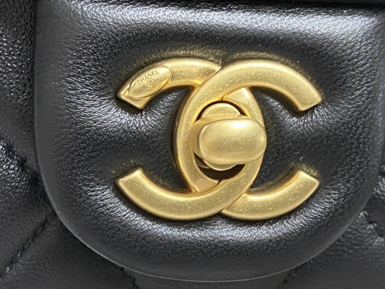 Chanel Handbags, AA+ Quality 100% Genuine Leather Classic Flap Medium Quilted Lambskin Black Gold, 18X 1 1X 5cm BL 4 Colour for chanel hand bag