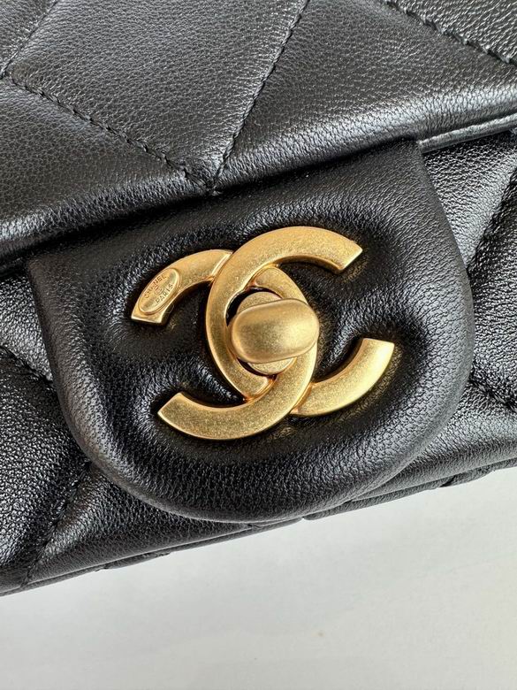 Chanel Handbags, AA+ Quality 100% Genuine Leather Classic Flap Medium Quilted Lambskin Black Gold, 18X 1 1X 5cm BL 4 Colour for chanel hand bag
