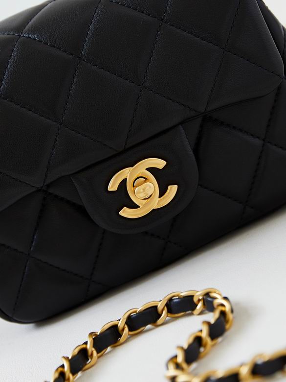 Chanel Handbags, AA+ Quality 100% Genuine Leather Classic Flap Medium Quilted Lambskin Black Gold, 18X 1 1X 5cm BL 4 Colour for chanel hand bag