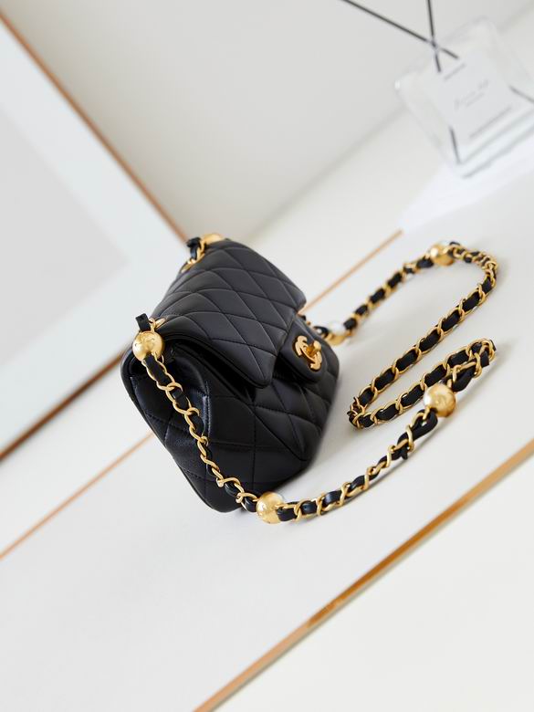 Chanel Handbags, AA+ Quality 100% Genuine Leather Classic Flap Medium Quilted Lambskin Black Gold, 18X 1 1X 5cm BL 4 Colour for chanel hand bag