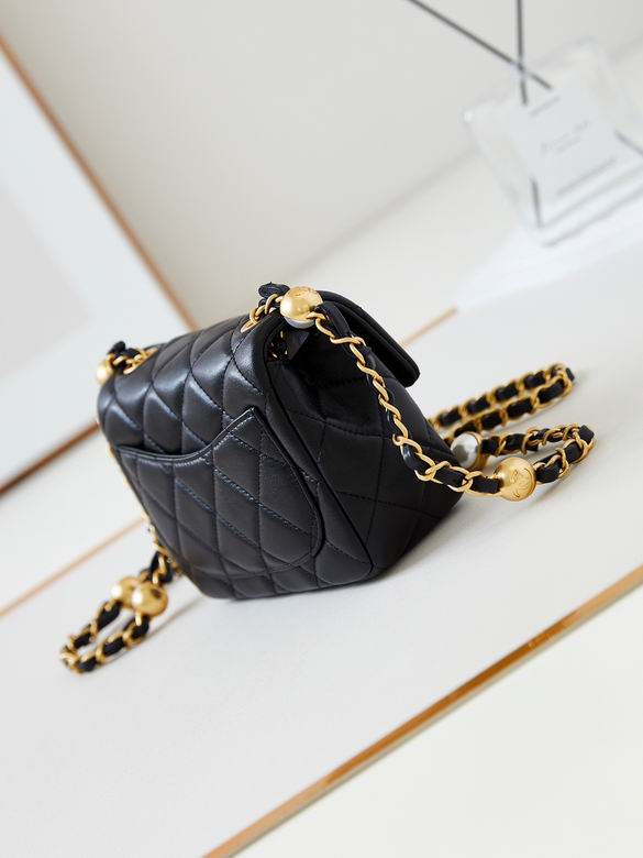 Chanel Handbags, AA+ Quality 100% Genuine Leather Classic Flap Medium Quilted Lambskin Black Gold, 18X 1 1X 5cm BL 4 Colour for chanel hand bag