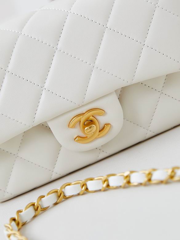 Chanel Handbags, AA+ Quality 100% Genuine Leather Classic Flap Medium Quilted Lambskin Black Gold, 18X 1 1X 5cm BL 4 Colour for chanel hand bag