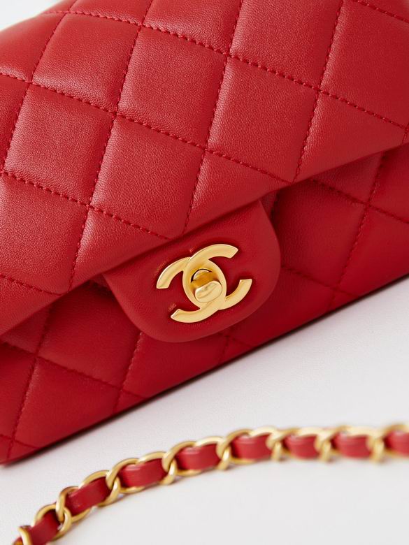 Chanel Handbags, AA+ Quality 100% Genuine Leather Classic Flap Medium Quilted Lambskin Black Gold, 18X 1 1X 5cm BL 4 Colour for chanel hand bag