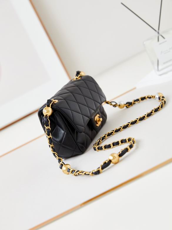 Chanel Handbags, AA+ Quality 100% Genuine Leather Classic Flap Medium Quilted Lambskin Black Gold, 18X 1 1X 5cm BL 4 Colour for chanel hand bag