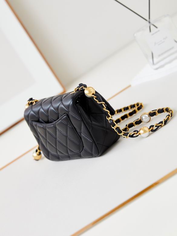 Chanel Handbags, AA+ Quality 100% Genuine Leather Classic Flap Medium Quilted Lambskin Black Gold, 18X 1 1X 5cm BL 4 Colour for chanel hand bag