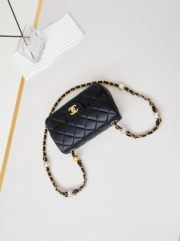 Chanel Handbags, AA+ Quality 100% Genuine Leather Classic Flap Medium Quilted Lambskin Black Gold, 18X 1 1X 5cm BL 4 Colour for chanel hand bag