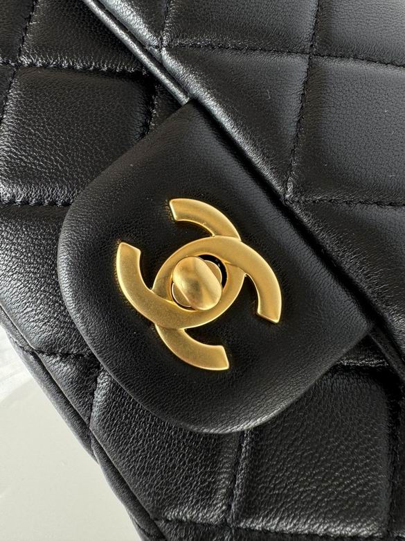 Chanel Handbags, AA+ Quality 100% Genuine Leather Classic Flap Medium Quilted Lambskin Black Gold, 18X 1 1X 5cm BL 4 Colour for chanel hand bag