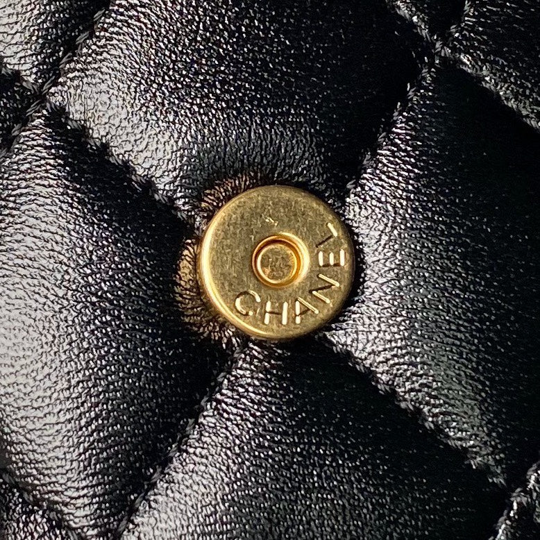 Chanel Inspired Handbags, AA+ Quality 100% Genuine Leather Classic Flap Medium Quilted Lambskin Black Gold, 9X 1 3X 4.5cm BL 4 Colour for chanel hand bag