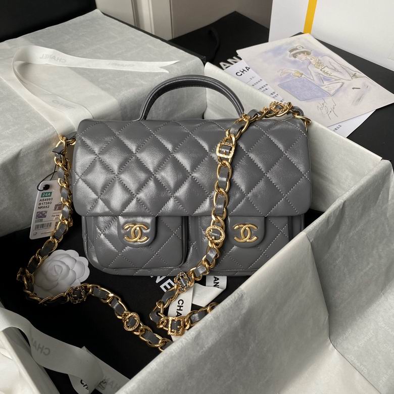Chanel Inspired Handbags, AA+ Quality 100% Genuine Leather Classic Flap Medium Quilted Lambskin Black Gold, 9X 1 3X 4.5cm BL 4 Colour for chanel hand bag