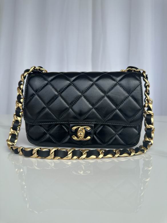 Chanel Handbags, AA+ Quality 100% Genuine Leather Classic Flap Medium Quilted Lambskin Black Gold, 18X 1 1X 5cm BL 4 Colour for chanel hand bag