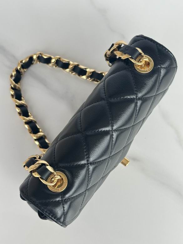 Chanel Handbags, AA+ Quality 100% Genuine Leather Classic Flap Medium Quilted Lambskin Black Gold, 18X 1 1X 5cm BL 4 Colour for chanel hand bag