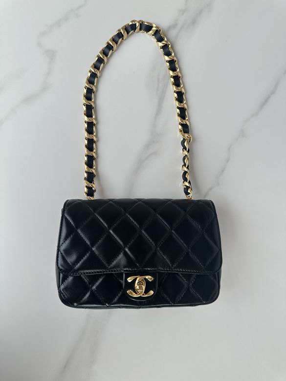 Chanel Handbags, AA+ Quality 100% Genuine Leather Classic Flap Medium Quilted Lambskin Black Gold, 18X 1 1X 5cm BL 4 Colour for chanel hand bag