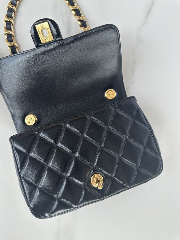 Chanel Handbags, AA+ Quality 100% Genuine Leather Classic Flap Medium Quilted Lambskin Black Gold, 18X 1 1X 5cm BL 4 Colour for chanel hand bag