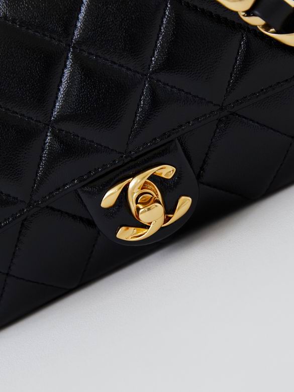 Chanel Handbags, AA+ Quality 100% Genuine Leather Classic Flap Medium Quilted Lambskin Black Gold, 18X 1 1X 5cm BL 4 Colour for chanel hand bag