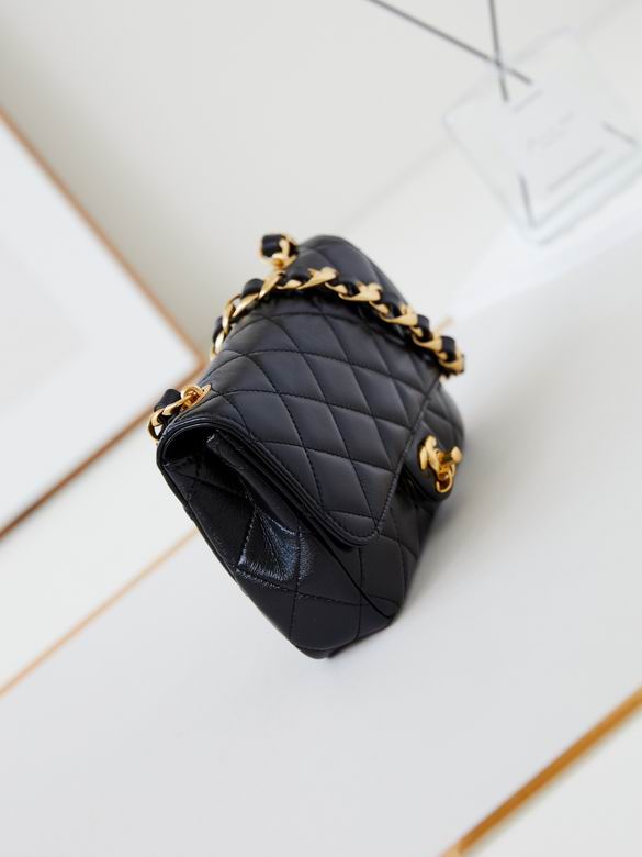 Chanel Handbags, AA+ Quality 100% Genuine Leather Classic Flap Medium Quilted Lambskin Black Gold, 18X 1 1X 5cm BL 4 Colour for chanel hand bag