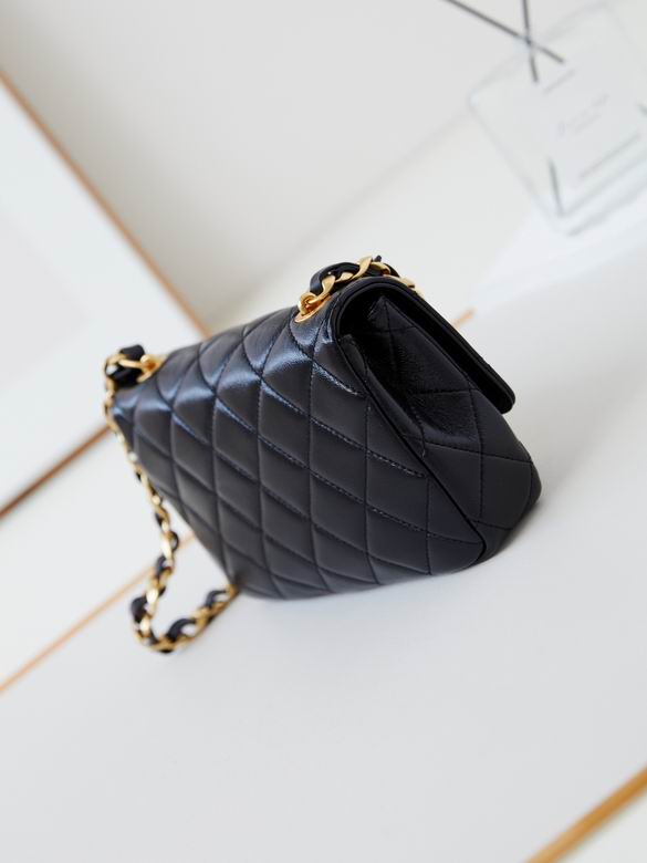 Chanel Handbags, AA+ Quality 100% Genuine Leather Classic Flap Medium Quilted Lambskin Black Gold, 18X 1 1X 5cm BL 4 Colour for chanel hand bag