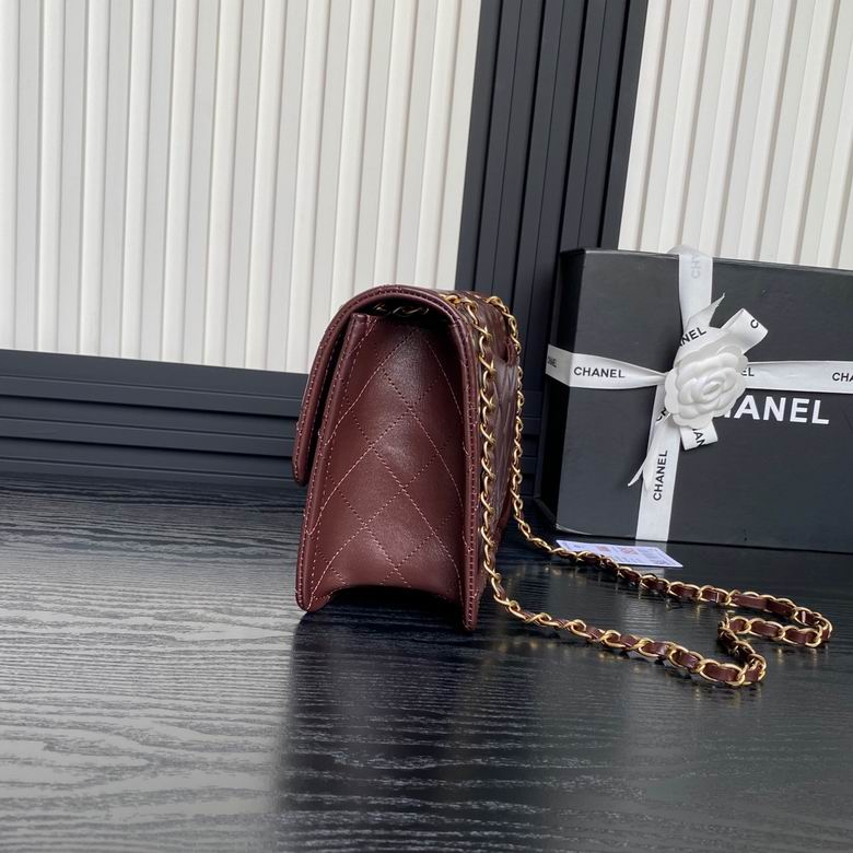 Chanel Inspired Handbags, AA+ Quality 100% Genuine Leather Classic Flap Medium Quilted Lambskin Black Gold, 25X 14X 9cm BL 3 Colour for chanel hand bag