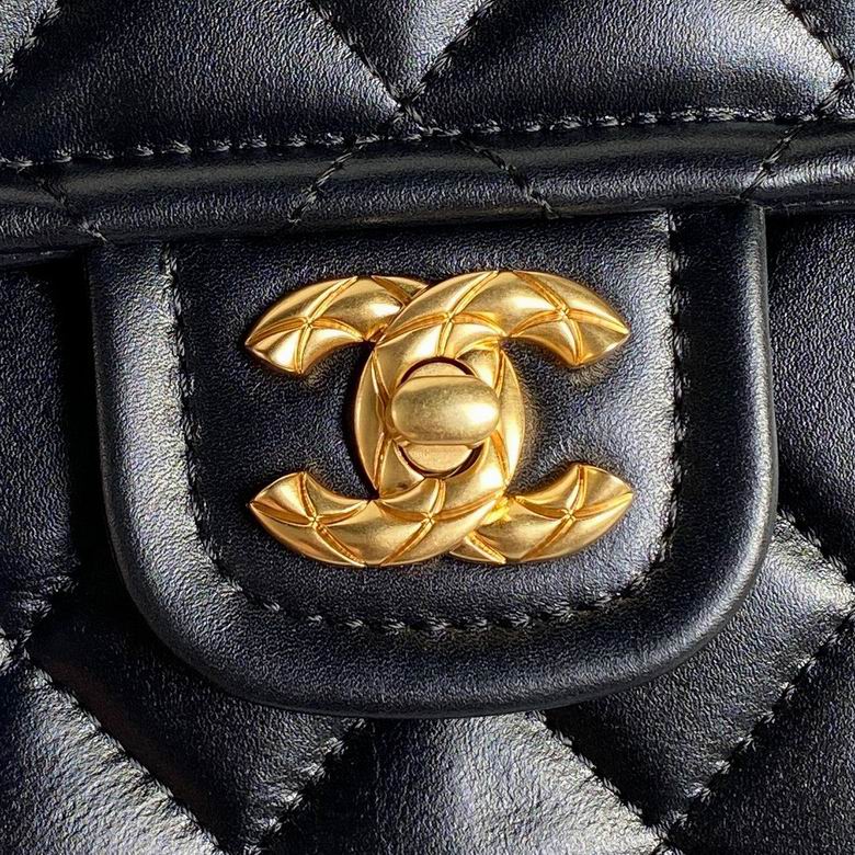 Chanel Inspired Handbags, AA+ Quality 100% Genuine Leather Classic Flap Medium Quilted Lambskin Black Gold, 25X 14X 9cm BL 3 Colour for chanel hand bag