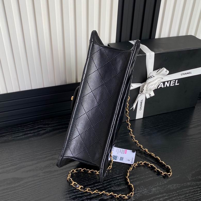 Chanel Inspired Handbags, AA+ Quality 100% Genuine Leather Classic Flap Medium Quilted Lambskin Black Gold, 25X 14X 9cm BL 3 Colour for chanel hand bag