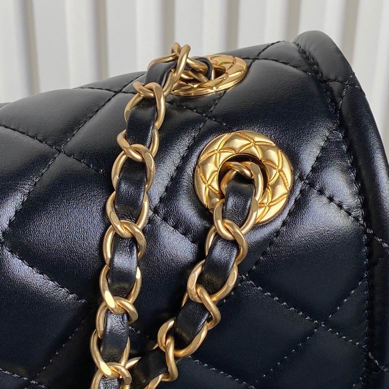Chanel Inspired Handbags, AA+ Quality 100% Genuine Leather Classic Flap Medium Quilted Lambskin Black Gold, 25X 14X 9cm BL 3 Colour for chanel hand bag
