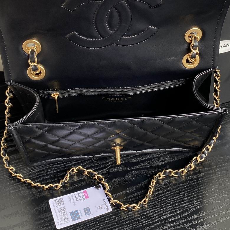 Chanel Inspired Handbags, AA+ Quality 100% Genuine Leather Classic Flap Medium Quilted Lambskin Black Gold, 25X 14X 9cm BL 3 Colour for chanel hand bag