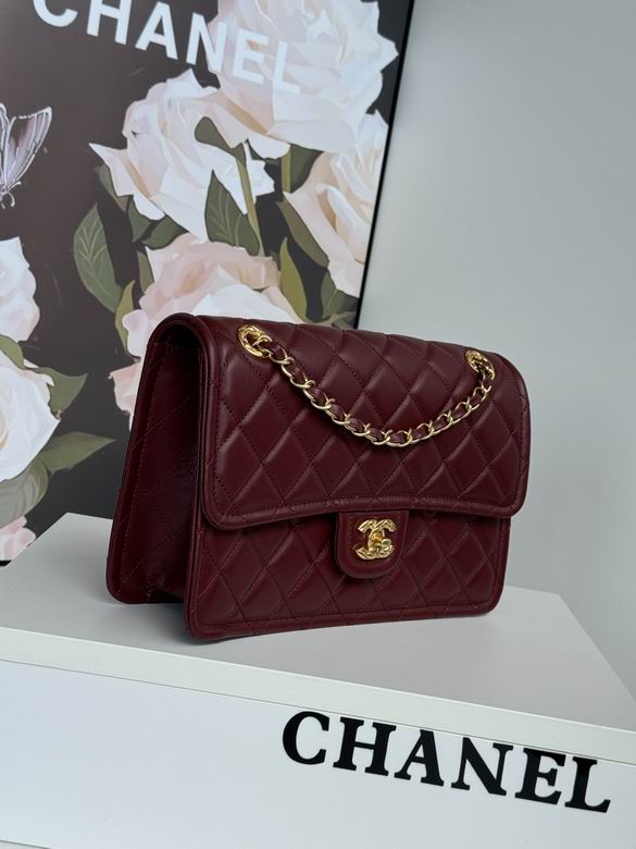 Chanel Inspired Handbags, AA+ Quality 100% Genuine Leather Classic Flap Medium Quilted Lambskin Black Gold, 25X 14X 9cm BL 3 Colour for chanel hand bag