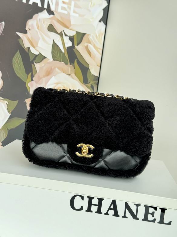 Chanel Inspired Handbags, AA+ Quality 100% Genuine Leather Classic Flap Medium Quilted Lambskin Black Gold, 18X 1 1X 5cm BL 4 Colour for chanel hand bag
