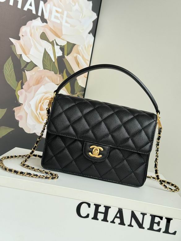 Chanel Inspired Handbags, AA+ Quality 100% Genuine Leather Classic Flap Medium Quilted Lambskin Black Gold, 25X 14X 9cm BL 3 Colour for chanel hand bag