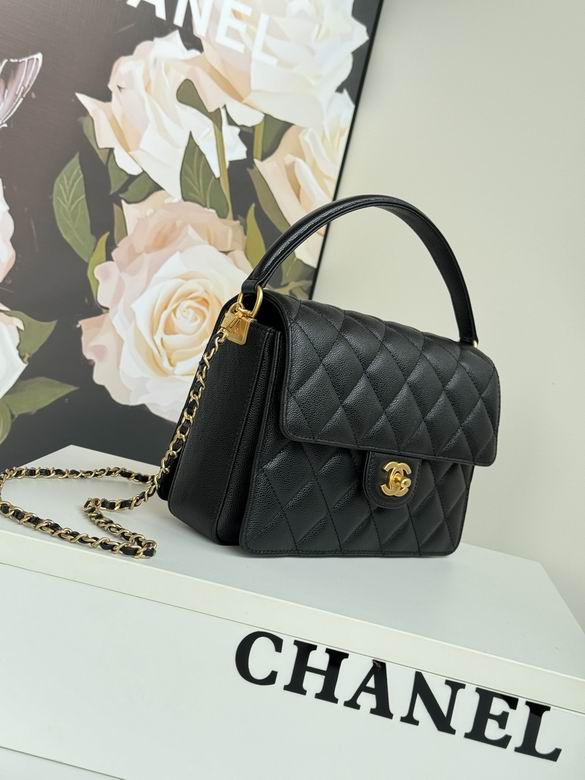 Chanel Inspired Handbags, AA+ Quality 100% Genuine Leather Classic Flap Medium Quilted Lambskin Black Gold, 25X 14X 9cm BL 3 Colour for chanel hand bag