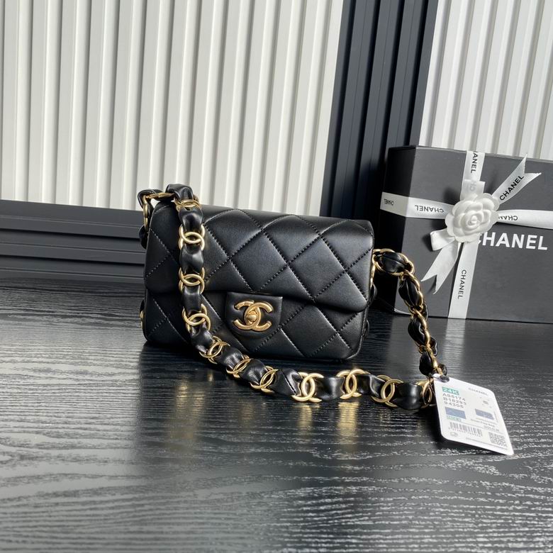 Chanel Inspired Handbags, AA+ Quality 100% Genuine Leather Classic Flap Medium Quilted Lambskin Black Gold, 18X 1 1X 5cm BL 4 Colour for chanel hand bag