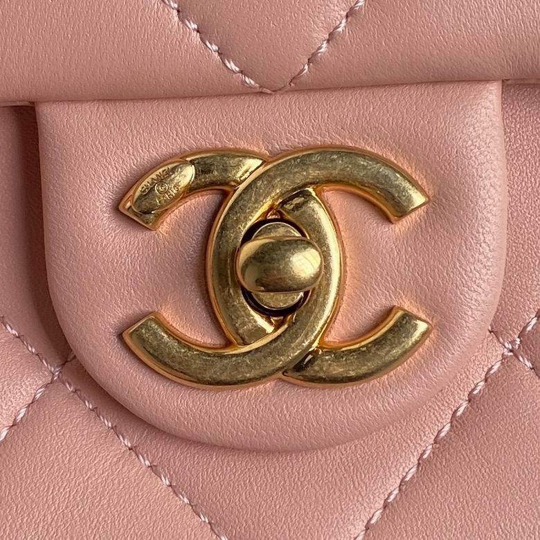 Chanel Inspired Handbags, AA+ Quality 100% Genuine Leather Classic Flap Medium Quilted Lambskin Black Gold, 18X 1 1X 5cm BL 4 Colour for chanel hand bag