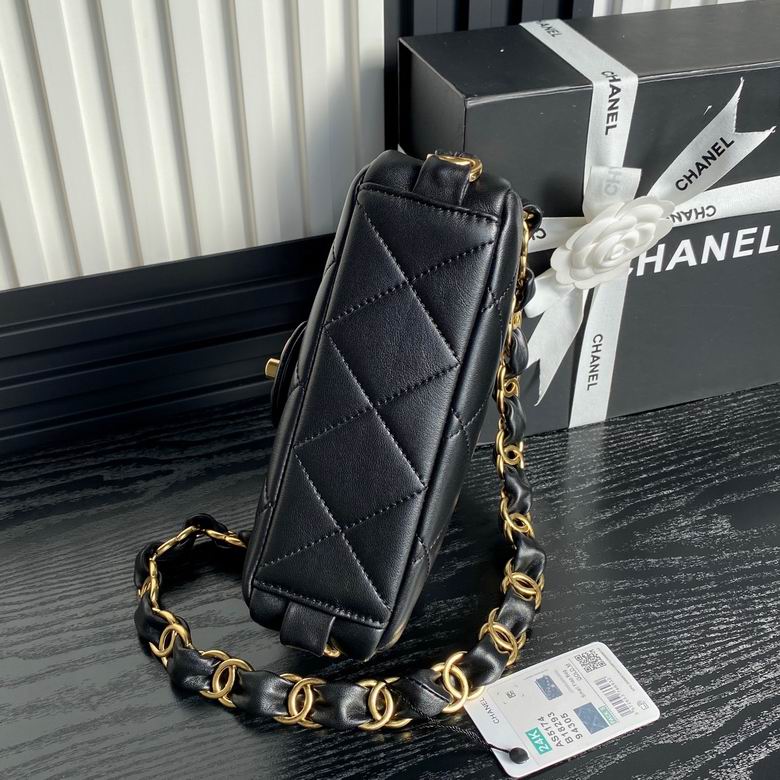 Chanel Inspired Handbags, AA+ Quality 100% Genuine Leather Classic Flap Medium Quilted Lambskin Black Gold, 18X 1 1X 5cm BL 4 Colour for chanel hand bag