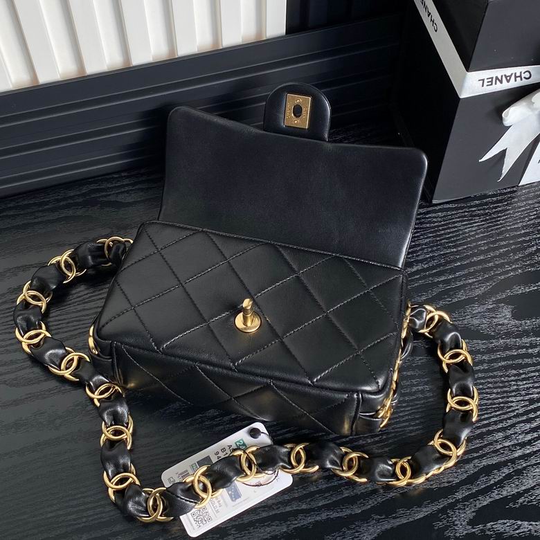 Chanel Inspired Handbags, AA+ Quality 100% Genuine Leather Classic Flap Medium Quilted Lambskin Black Gold, 18X 1 1X 5cm BL 4 Colour for chanel hand bag