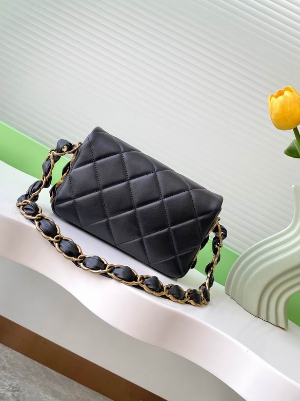 Chanel Inspired Handbags, AA+ Quality 100% Genuine Leather Classic Flap Medium Quilted Lambskin Black Gold, 18X 1 1X 5cm BL 4 Colour for chanel hand bag