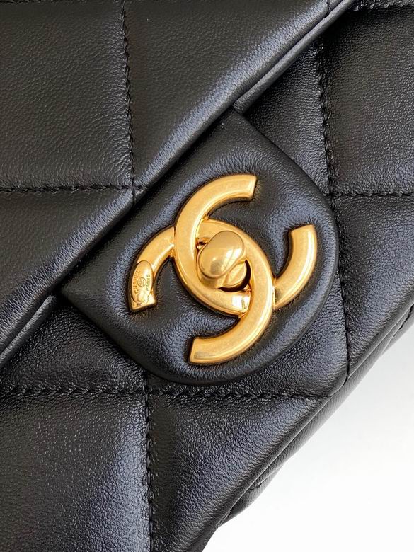 Chanel Inspired Handbags, AA+ Quality 100% Genuine Leather Classic Flap Medium Quilted Lambskin Black Gold, 18X 1 1X 5cm BL 4 Colour for chanel hand bag