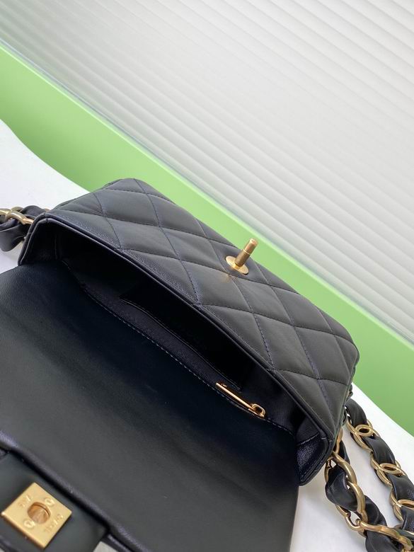 Chanel Inspired Handbags, AA+ Quality 100% Genuine Leather Classic Flap Medium Quilted Lambskin Black Gold, 18X 1 1X 5cm BL 4 Colour for chanel hand bag