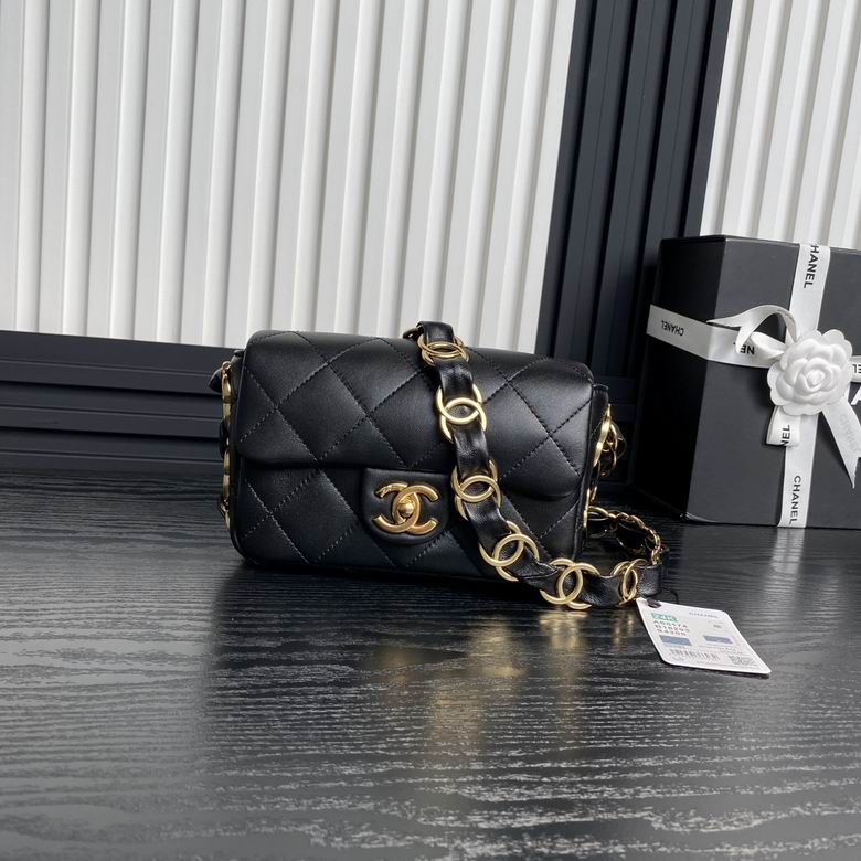 Chanel Handbags, AA+ Quality 100% Genuine Leather Classic Flap Medium Quilted Lambskin Black Gold, 18X 1 1X 5cm BL 4 Colour for chanel hand bag