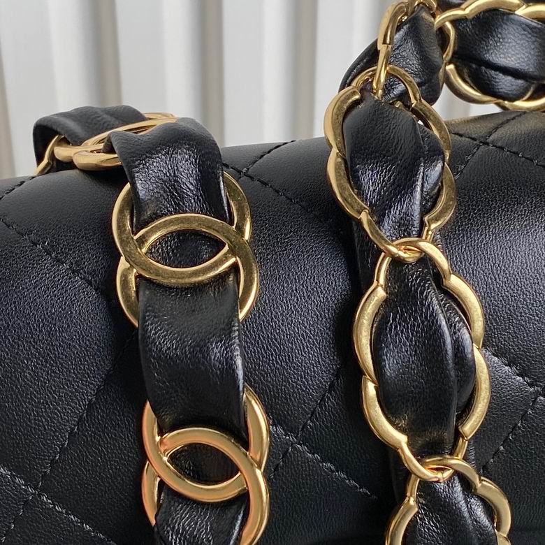 Chanel Handbags, AA+ Quality 100% Genuine Leather Classic Flap Medium Quilted Lambskin Black Gold, 18X 1 1X 5cm BL 4 Colour for chanel hand bag