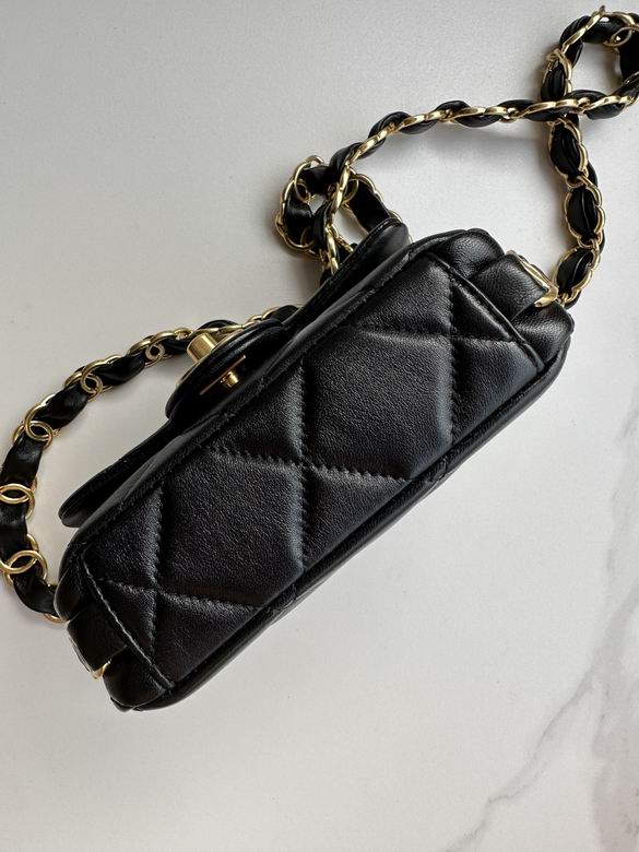 Chanel Inspired Handbags, AA+ Quality 100% Genuine Leather Classic Flap Medium Quilted Lambskin Black Gold, 18X 1 1X 5cm BL 4 Colour for chanel hand bag
