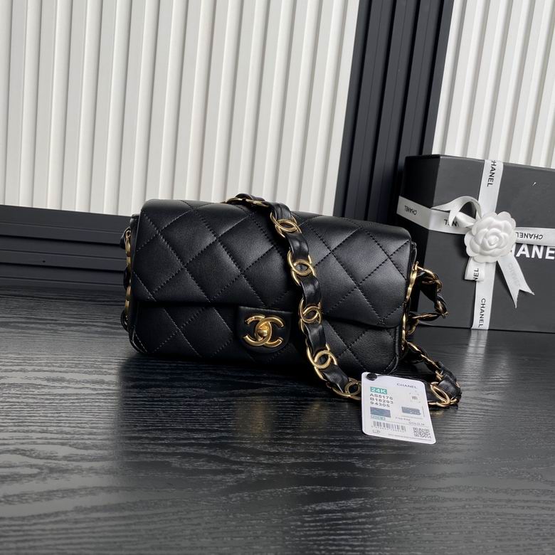 Chanel Handbags, AA+ Quality 100% Genuine Leather Classic Flap Medium Quilted Lambskin Black Gold, 18X 1 1X 5cm BL 4 Colour for chanel hand bag