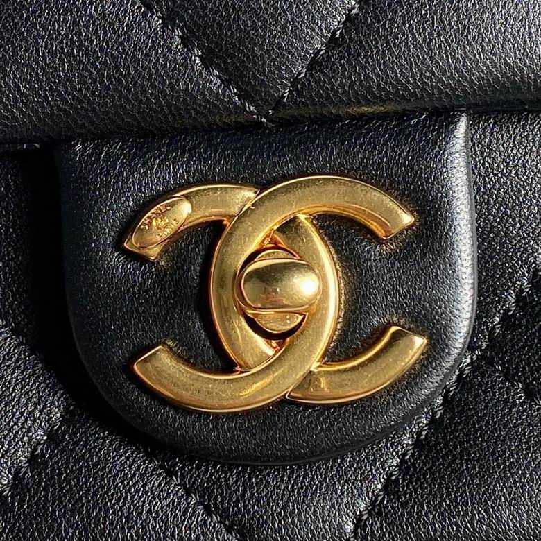 Chanel Handbags, AA+ Quality 100% Genuine Leather Classic Flap Medium Quilted Lambskin Black Gold, 18X 1 1X 5cm BL 4 Colour for chanel hand bag