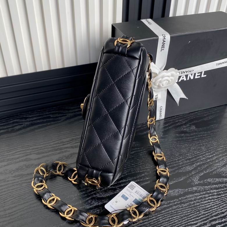 Chanel Handbags, AA+ Quality 100% Genuine Leather Classic Flap Medium Quilted Lambskin Black Gold, 18X 1 1X 5cm BL 4 Colour for chanel hand bag
