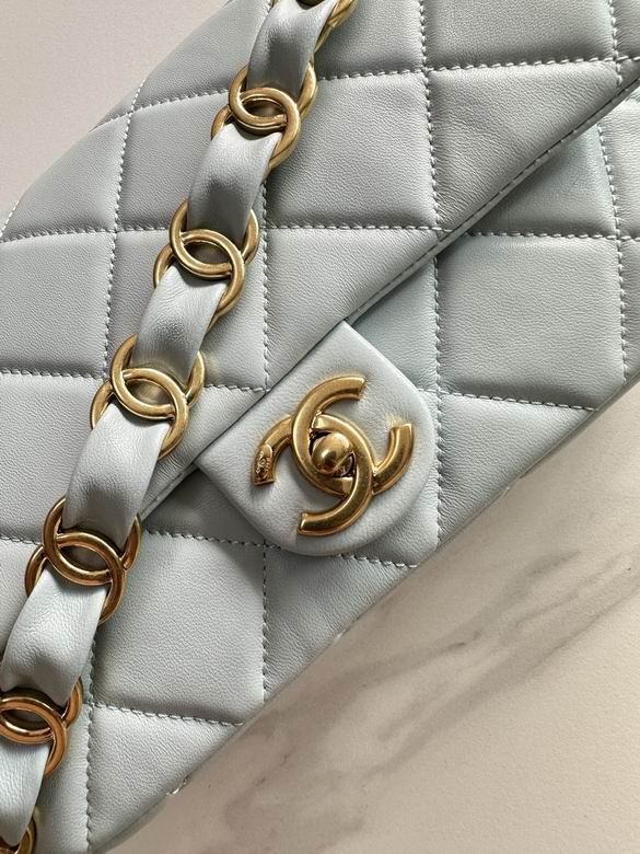 Chanel Inspired Handbags, AA+ Quality 100% Genuine Leather Classic Flap Medium Quilted Lambskin Black Gold, 18X 1 1X 5cm BL 4 Colour for chanel hand bag