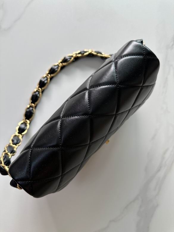 Chanel Inspired Handbags, AA+ Quality 100% Genuine Leather Classic Flap Medium Quilted Lambskin Black Gold, 18X 1 1X 5cm BL 4 Colour for chanel hand bag