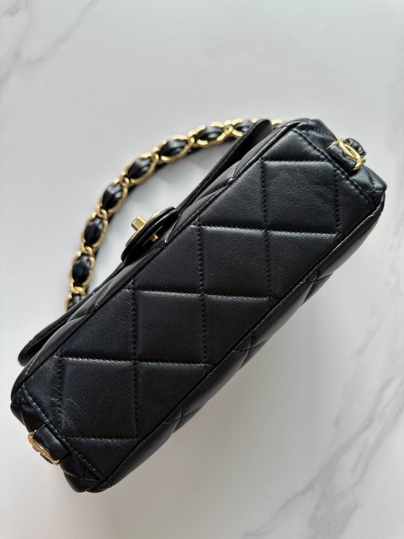 Chanel Inspired Handbags, AA+ Quality 100% Genuine Leather Classic Flap Medium Quilted Lambskin Black Gold, 18X 1 1X 5cm BL 4 Colour for chanel hand bag