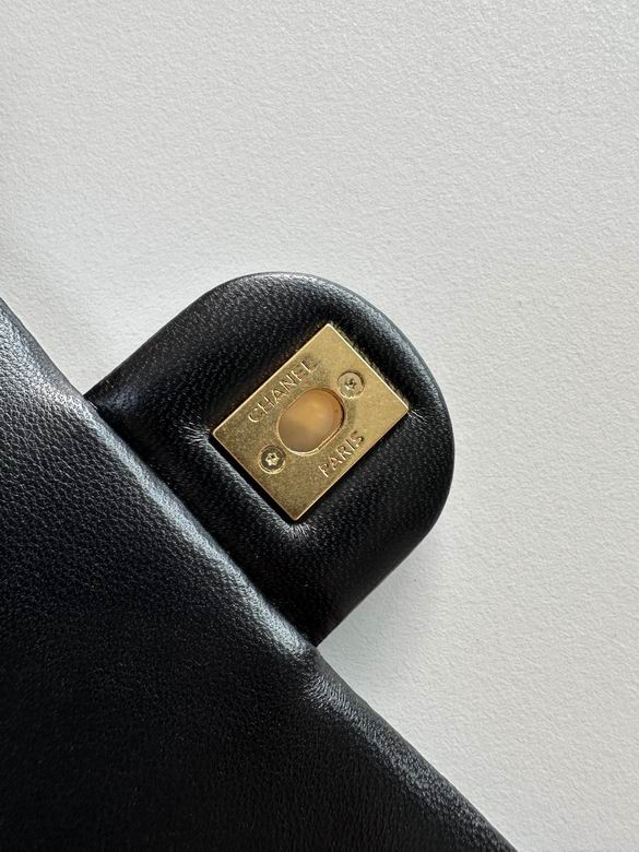 Chanel Inspired Handbags, AA+ Quality 100% Genuine Leather Classic Flap Medium Quilted Lambskin Black Gold, 18X 1 1X 5cm BL 4 Colour for chanel hand bag